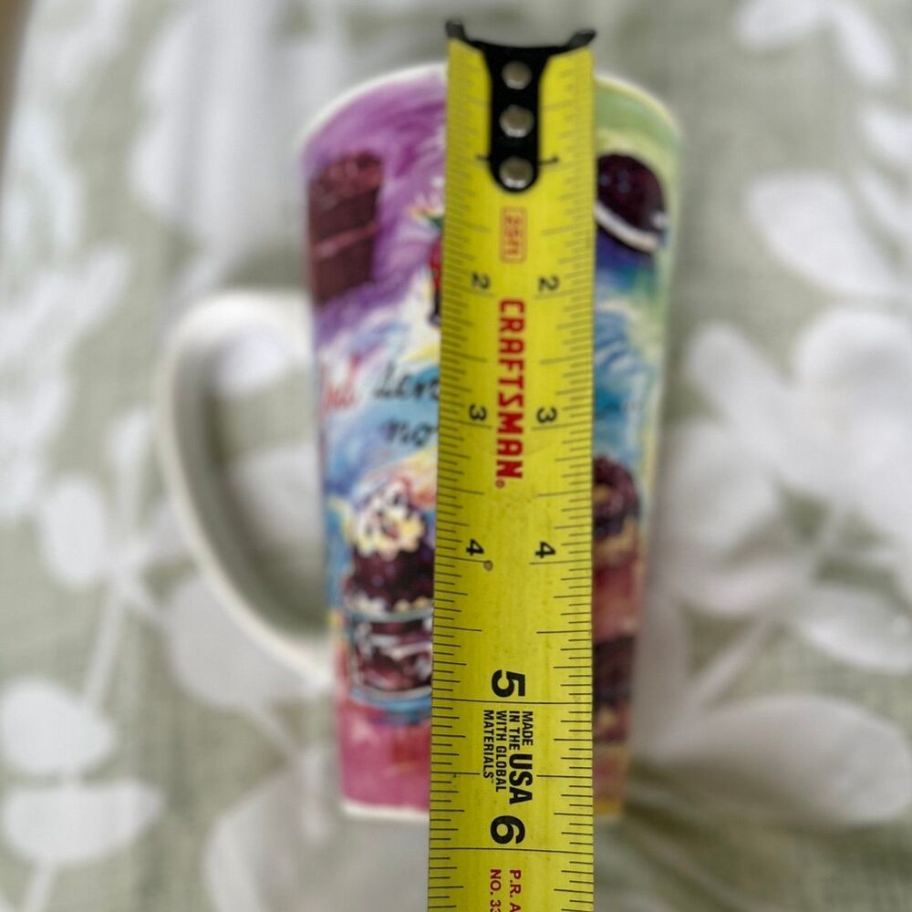 VTG Faith Based Desserts Sweets Silly Tall Kitchen Coffee Tea Mug - Picture 9 of 9
